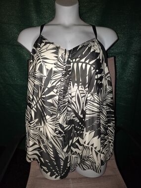 Tropical Plus Size 20 2x  Women's Swimsuit tankini Top